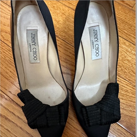Jimmy Choo Black Bow High Heels - Picture 2 of 4